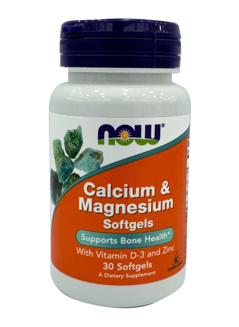now Calcium, Magnesium And D Softgels 30