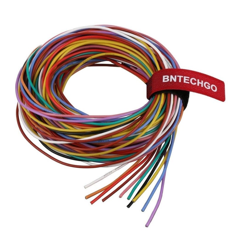 BNTECHGO 20 Gauge Silicone Wire Kit 10 Color Each 10 ft Flexible 20 AWG Stranded Tinned Copper Wire - Image 1
