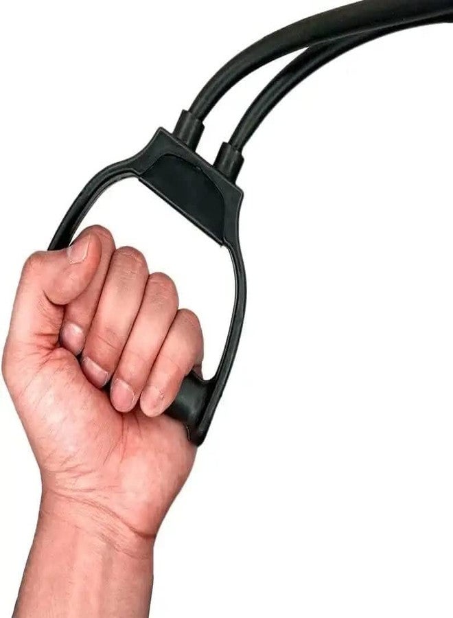 XTROKE Premium Double Toning Resistance Tube Pull Rope Elastic Rubber Exercise Band for Stretching, Workout, Home Gym and Toning with Heavy Quality D Shaped Handles for Men Women (Color May Vary) - Image 2