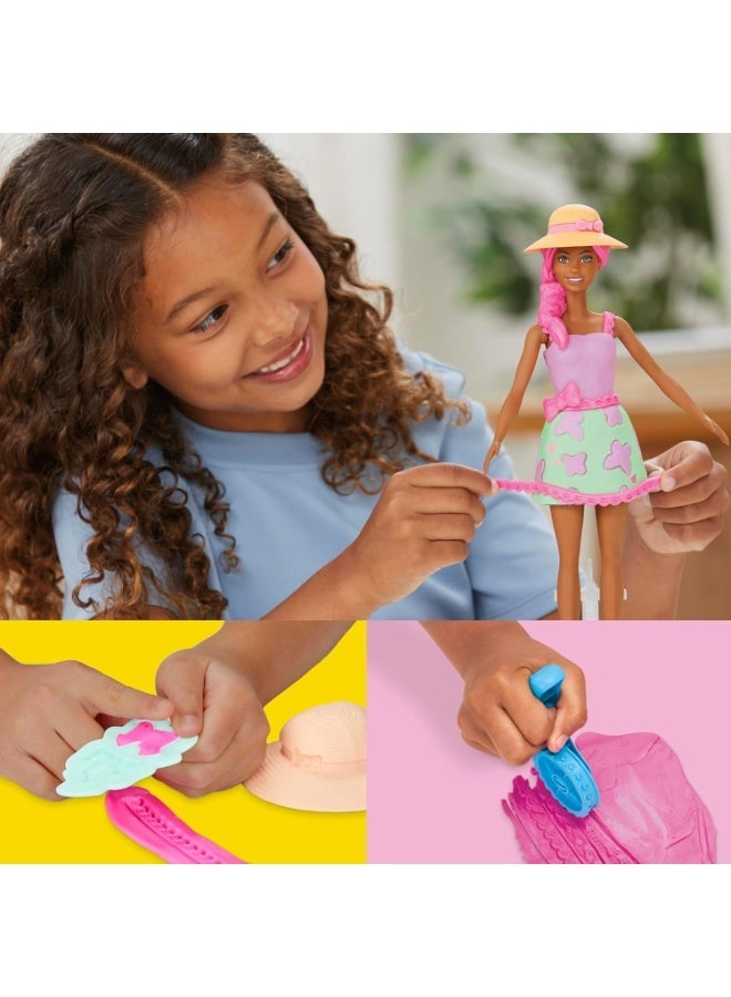 Barbie Play-Doh Barbie Garden Party Set | Make Doll Clothes with Modeling Compound & 10 Fashion Accessories, Arts & Crafts for Girls & Boys 5+ - Image 4