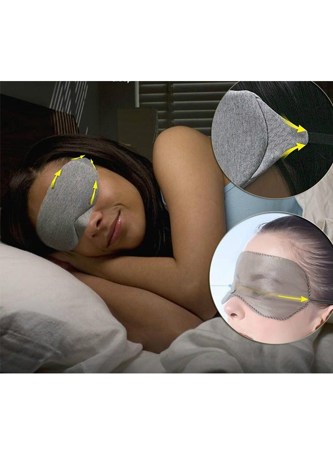 Cotton Sleep Eye Mask  | 100% Blackout Eye Mask for Sleeping | Night Blindfold,Soft and Comfortable with Adjustable Strap - Image 4