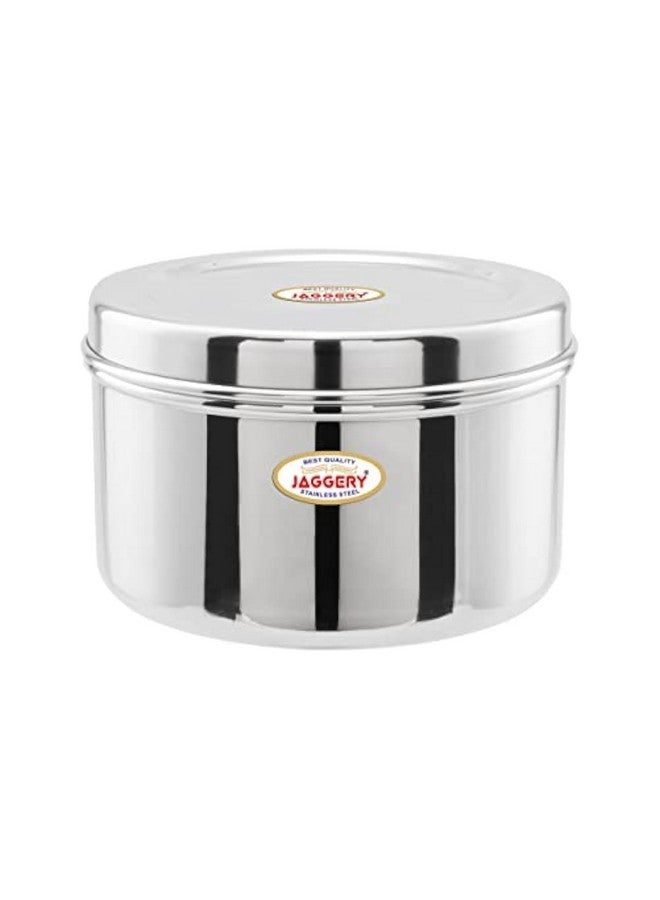 JAGGERY Brand Heavy Gauge Stainless Steel Container/Storage Box/Deep Betha Dabba/Grocery Canister/Multipurpose Dibba, for Laddu/Papad/Chips/idli/snacks/sweets/chapati,puri etc (10no.) - Image 1