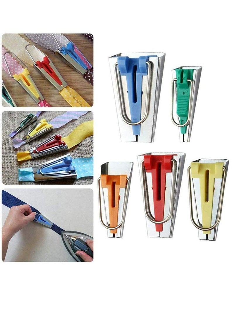 Y&D - Bias Binding Tape Maker Set,5 Sizes Fabric Makers Tools, for Sewing Quilting, Tape, Tool, Diy Patchwork, Arts and Crafts(6mm/9mm/12mm/18mm/25mm) - Image 1
