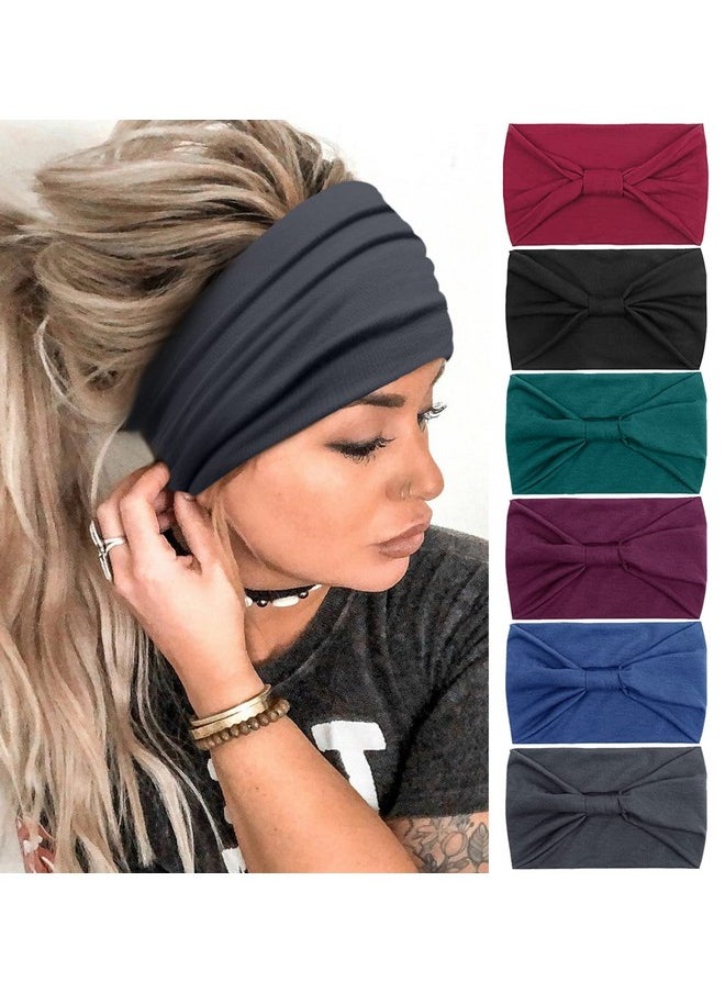 Tobeffect - Headbands For Women African Boho Wide Hairband Headband Knotted Head Wraps Turbans Hair Accessories - Image 1
