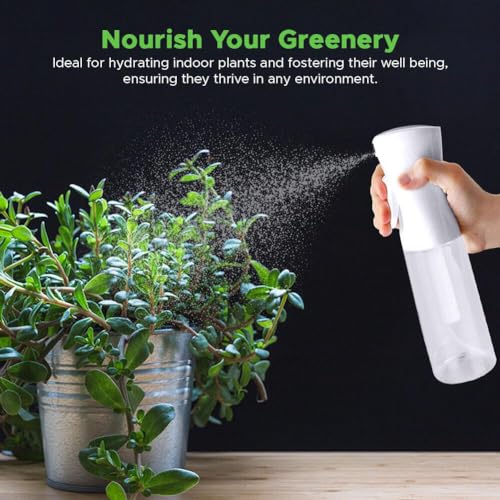 VIGOR PATH Continuous Spray Bottle for Hair – Fine Mist Mister for Hairstyling, Cleaning, Plants, Pets, Barbers, Salons, and Essential Oil Applications (300ml/10.1 oz) Clear 2 Pack - Image 2