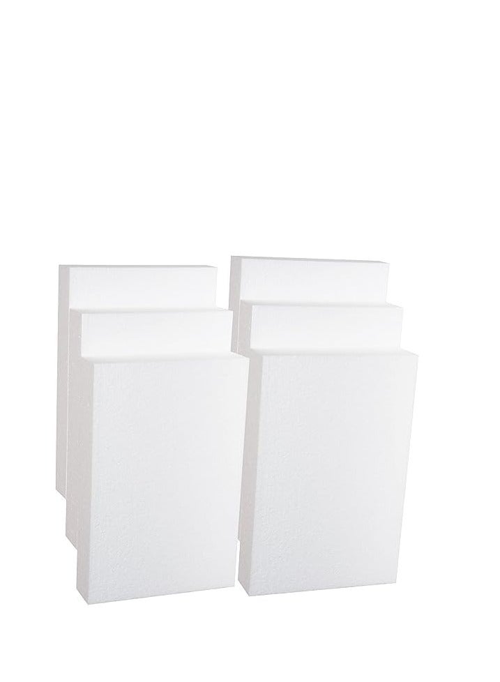 CRAFT MAGIC 3PCS Craft Foam Blocks 30x20x4cm Rectangle Polystyrene Thermocol Styrofoam Sheets for DIY Arts Crafts Sculpting Flower Arrangements Modeling School Office Home Use - Image 1