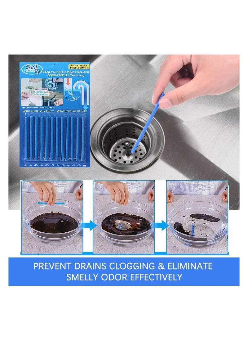 Sani Sticks Sani stick Cleaner and Deodorizer Sticks for Drains Keeps Drains Clear and Odor-Free for Bathroom, Kitchen, Toilet, Shower Drain Pipe  3 pack  - Image 5