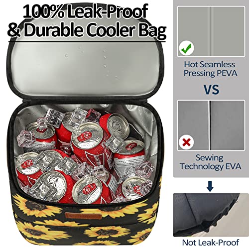 Vankor 30L Sunflower Floral Insulated Cooler Backpack - Image 2