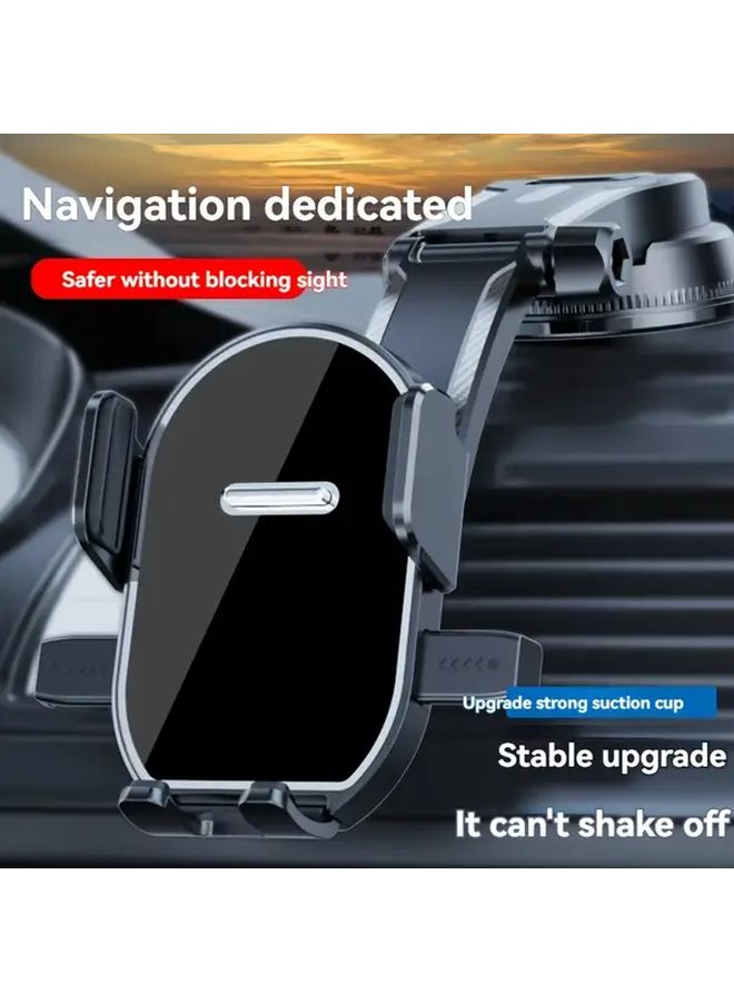 Black 360 Degree Rotating Car Phone Holder with Strong Suction Cup Dashboard Mount - Image 4