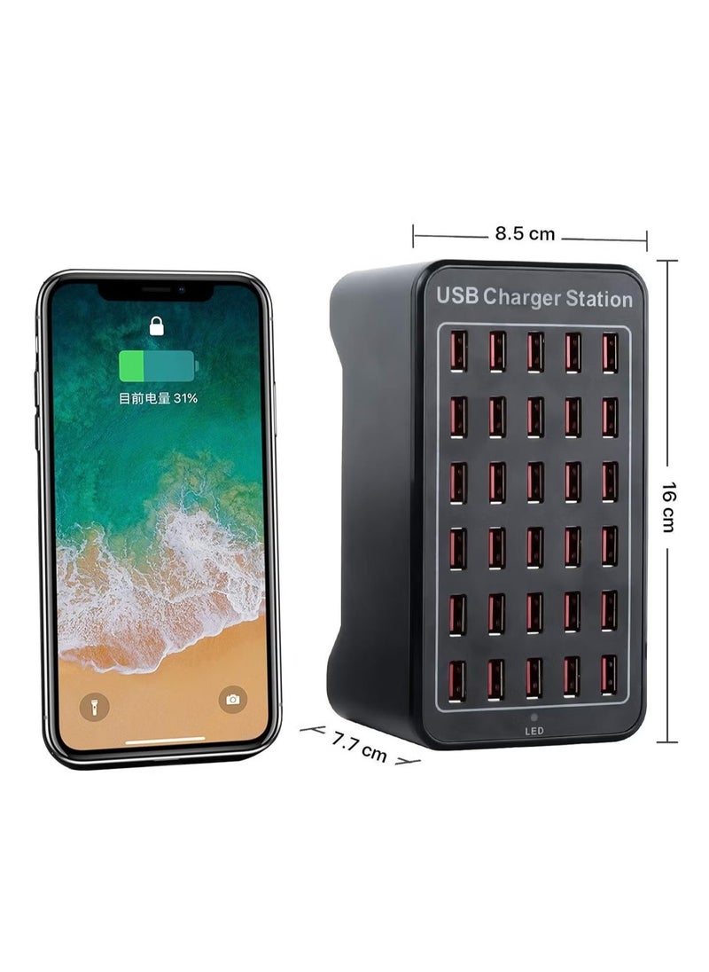 ELTRAZONE 30 Ports USB Charger – 150W Desktop USB Charging Station with Fast Charging for Tablets, Phones, and Other Devices – Multiport Power Adapter for Home, Office, and Travel – Efficient, Safe, and Reliable Charging for Multiple Devices - Image 3