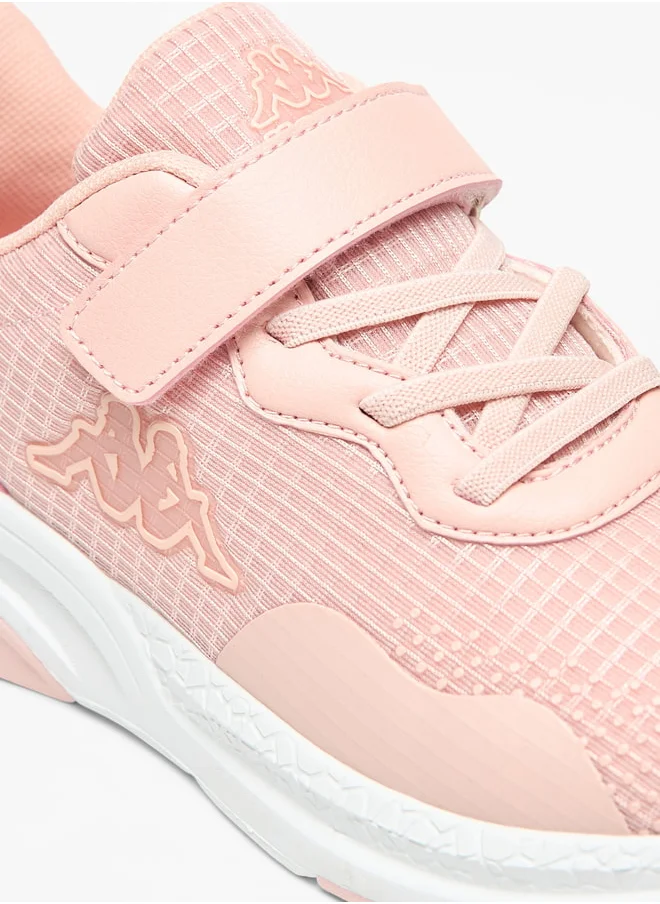 كابا Girls' Mesh Textured Walking Shoes with Hook and Loop Closure