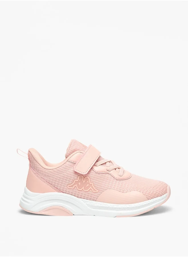 كابا Girls' Mesh Textured Walking Shoes with Hook and Loop Closure