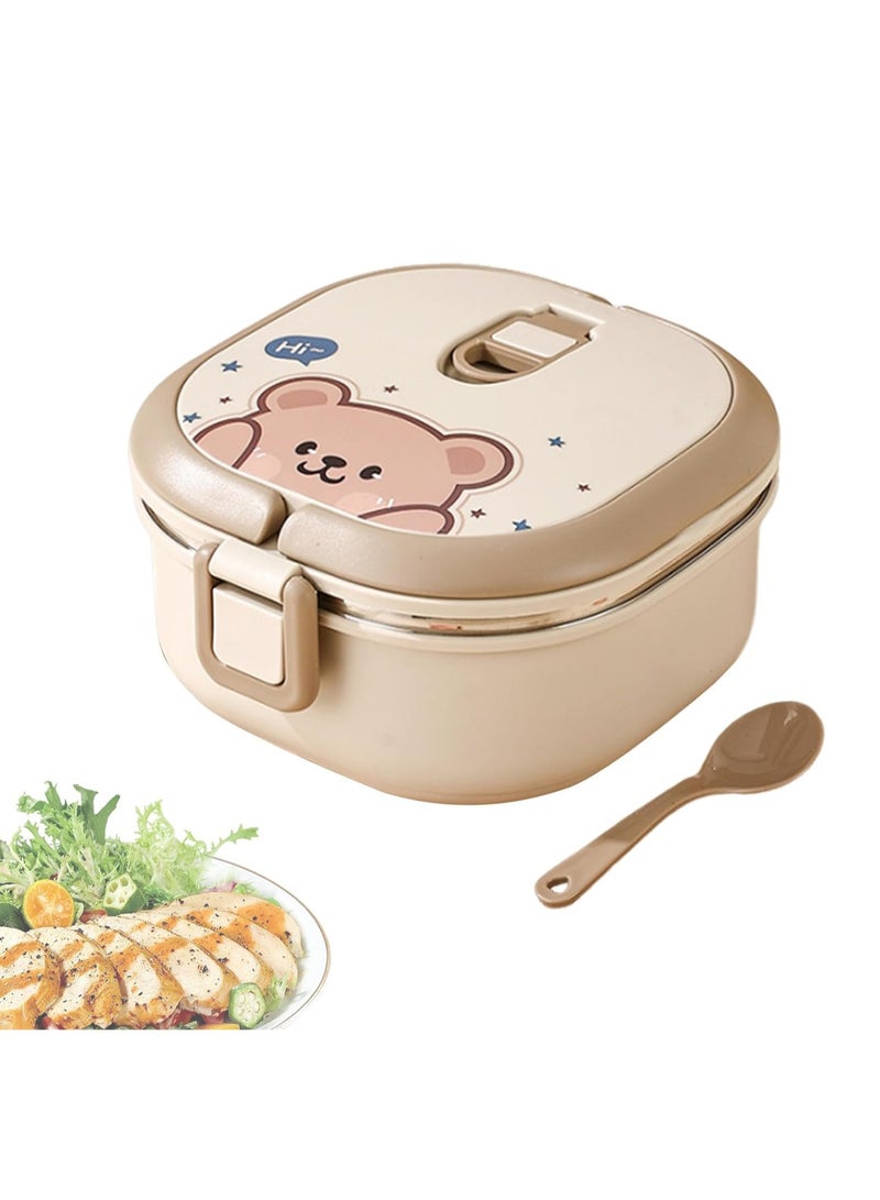 CMGTYYD Insulated Lunch Box, Portable Thermal Lunch Box for Hot Food, Large Capacity Square Food Box, 304 Stainless Steel, No Leakage Square Lunch Box for Adults, Kids, Children - Image 1