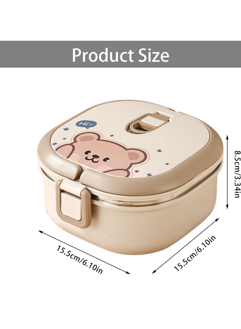 CMGTYYD Insulated Lunch Box, Portable Thermal Lunch Box for Hot Food, Large Capacity Square Food Box, 304 Stainless Steel, No Leakage Square Lunch Box for Adults, Kids, Children - Image 2