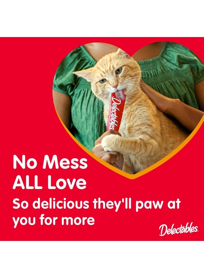 هارتز مكافآت القطط الرطبة القابلة لللعق من Delectables Squeeze Up للقطط البالغة والمسنة، بنكهة التونة والسلمون، 4 قطع (عبوة من 8 قطع) - Image 5