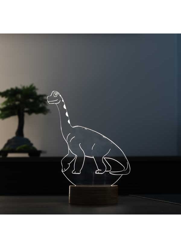 By-Lamp Dinosaur LED Night Light Wooden Base 7 Different Light Colors  - Image 1