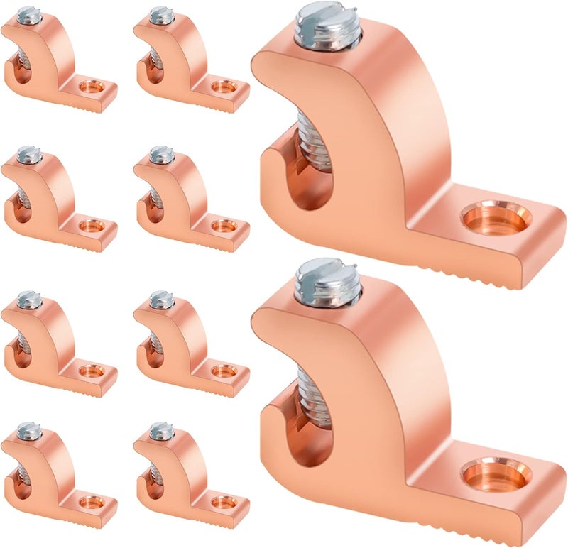 Swess 10 Packs Pool Bonding Lug Screw Terminal Copper 4 AWG 414 Wire Range - Image 1