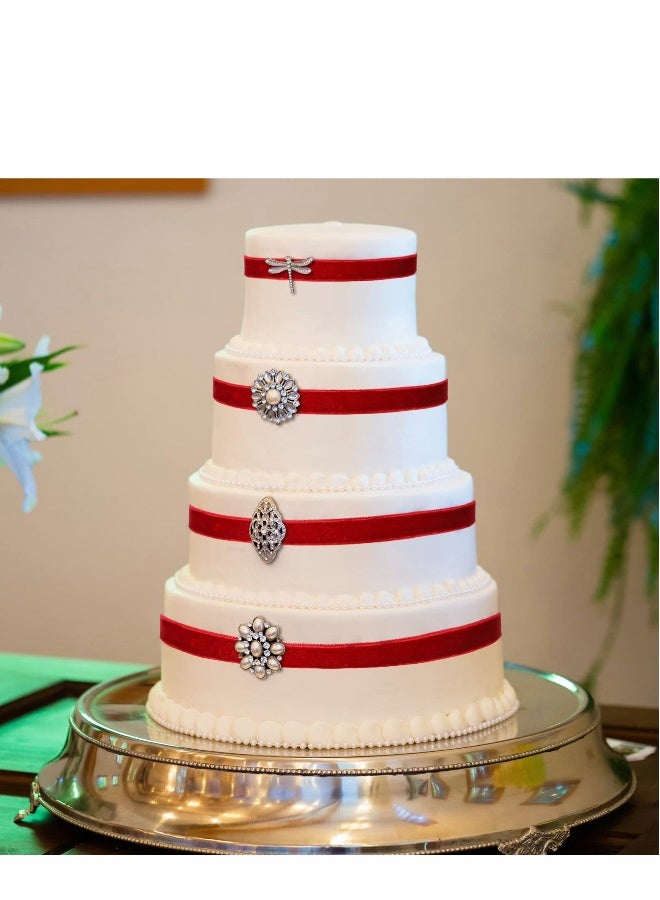 Vintage Velvet Ribbon Single Face Spool Satin for Wreath Decoration DIY Bow Craft Gift Wrapping (Burgundy, 1cm, 50 Yard) - Image 3