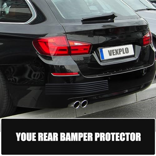 VEXPLO DIY Car Bumper Protector Guard, Strong Self Adhesive Rubber Rear Front Bumper Guard for SUV Cars Trucks, No Residue Anti Scratch & Anti-Colision Car Bumper Guard Accessories- 5 Pack Black - Image 4