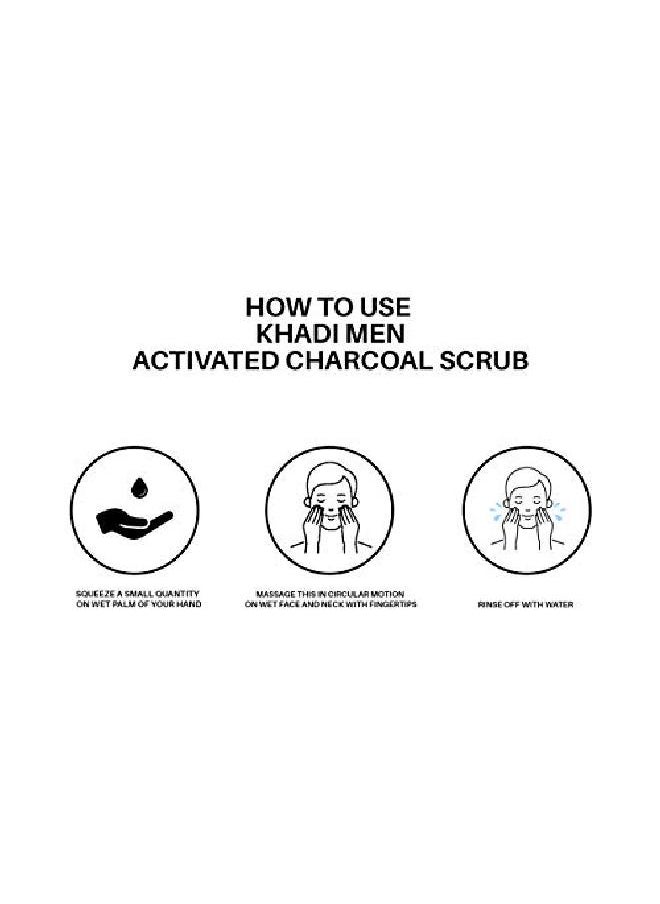 KHADI MEN - Activated Charcoal Scrub Suitable For Oily & Prone Skin - Image 1