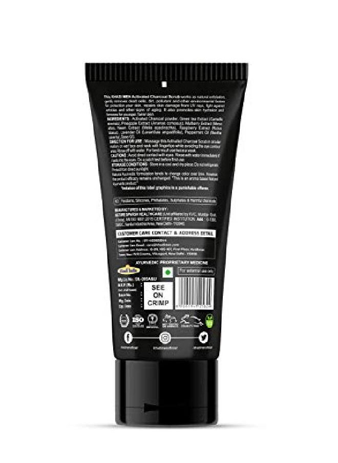 KHADI MEN Activated Charcoal Scrub Suitable For Oily & Prone Skin  - Image 3