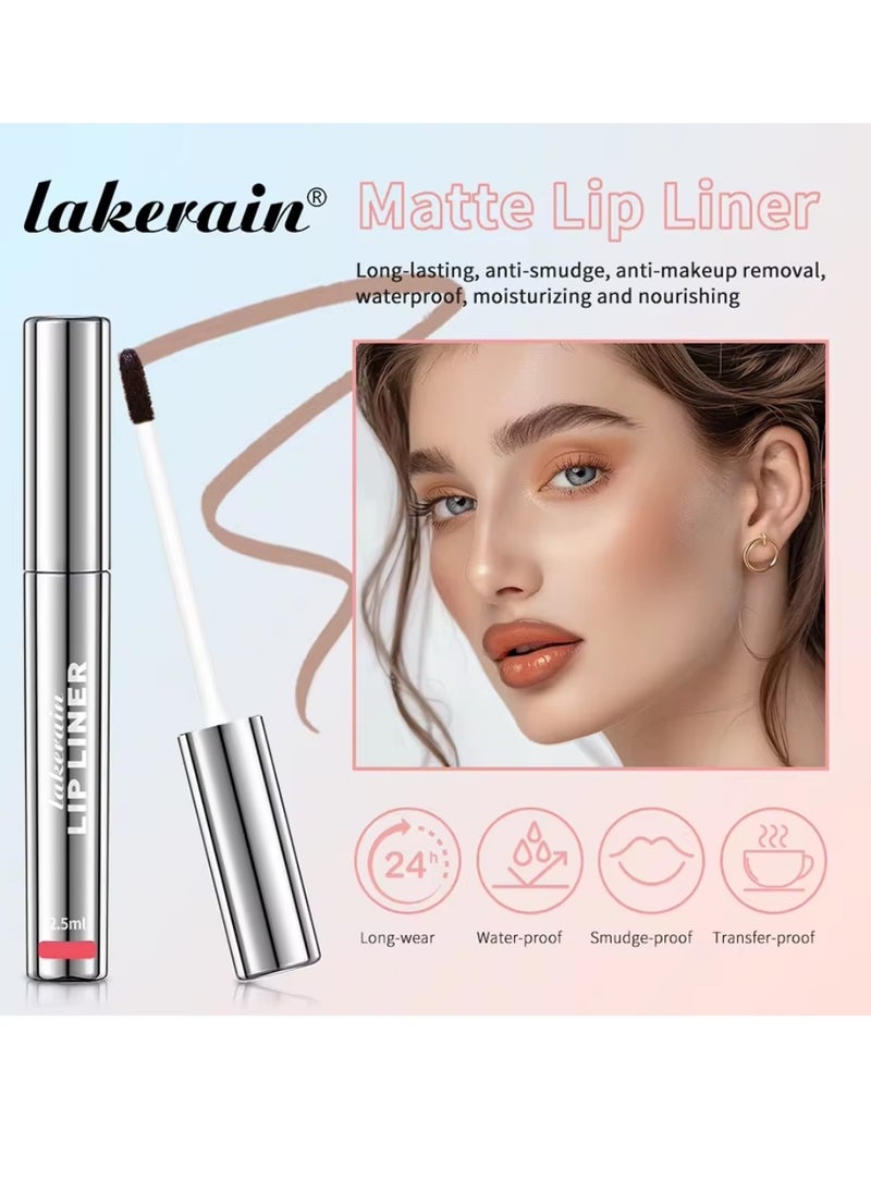 lakerain - Peel Off Lip Liner Tattoo Peel Off Lip Stain Long Lasting Lip Stain Peel Off Infused with Hyaluronic Acid and Vitamin E Waterproof Long Lasting Highly Pigmented Matte Lip Tint Cool Cocoa 04 - Image 1