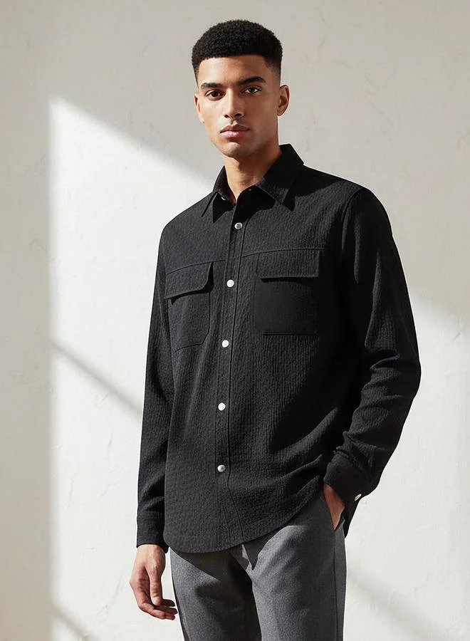 إمبيرور Emperor Men Regular Fit Textured Shacket