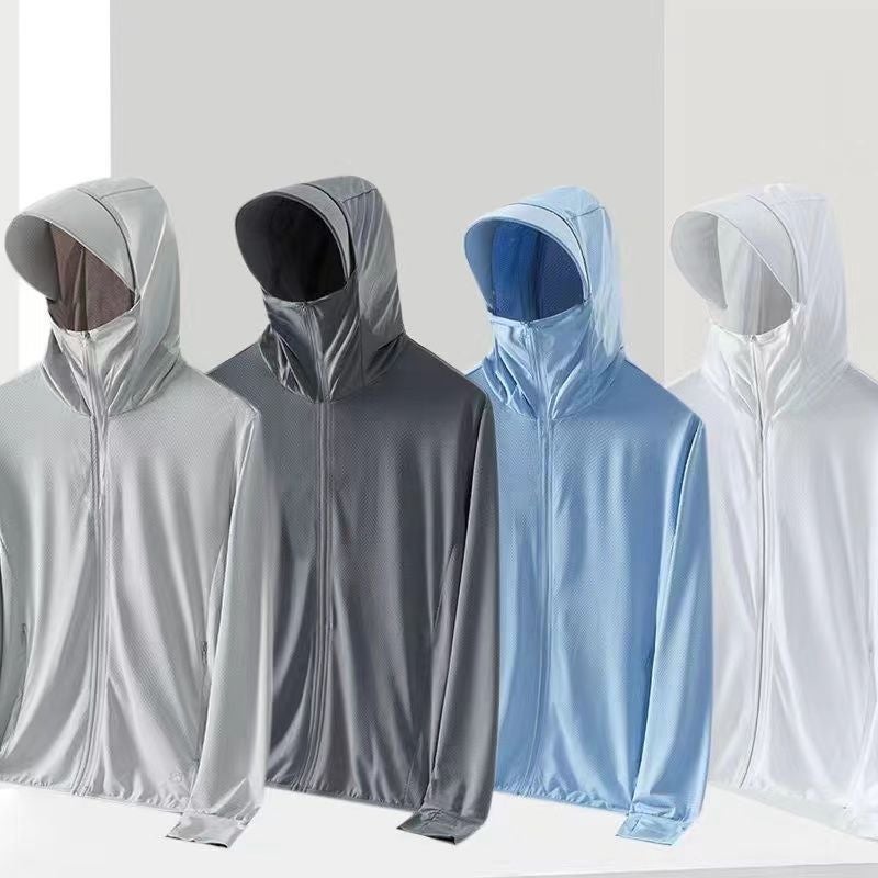 Ice Silk Sun Protection Clothing Men's 2025 New Summer Mesh Sun Protection Clothing Outdoor Fishing Men's and Women's Couple's Coat Sun Protection Clothing - Image 3