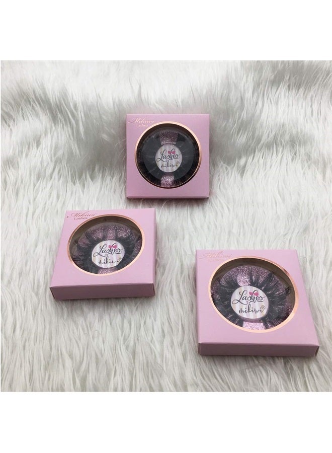 mikiwi 3D Mink Lashes, Mikiwi D390-3, 3 Pairs Lashes, Mink Eyelashes, Thick HandMade Full Strip Lashes, Cruelty Free, Luxury Makeup, 20mm mink eyeLashes (D390-3) - Image 5