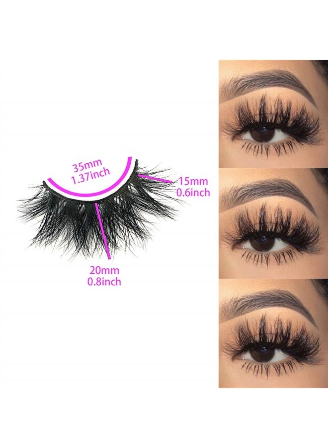 mikiwi 3D Mink Lashes, Mikiwi D390-3, 3 Pairs Lashes, Mink Eyelashes, Thick HandMade Full Strip Lashes, Cruelty Free, Luxury Makeup, 20mm mink eyeLashes (D390-3) - Image 3