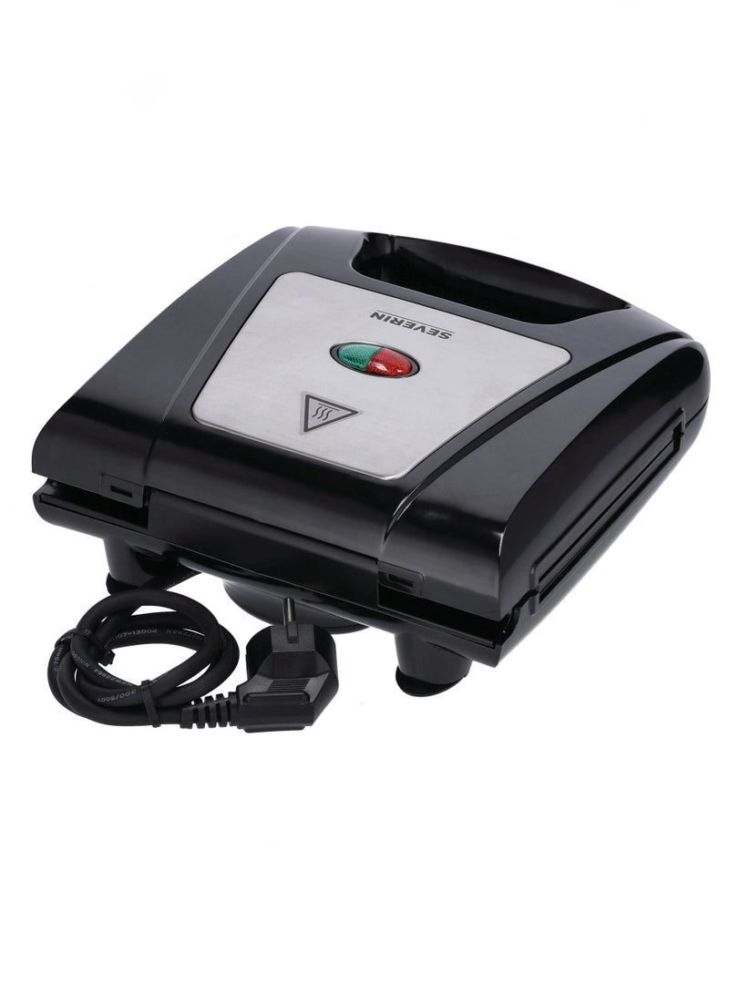 Severin Multi Sandwich Toaster non-stick coating Automatic temperature controller with 1000 W of Power,black/silver - Image 5