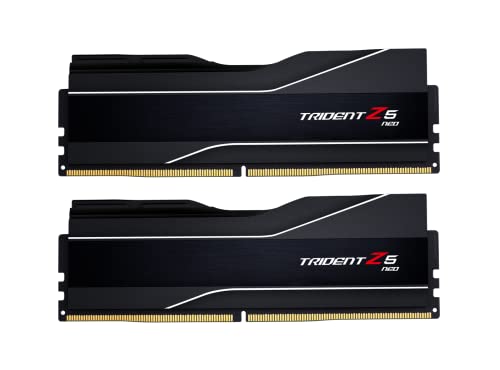 GSKILL Trident Z5 Neo Series DDR5 RAM AMD Expo 64GB 2x32GB 6000MTs CL30404096 140V Desktop Computer Memory UDIMM Matte Black F56000J3040G32GX2TZ5N