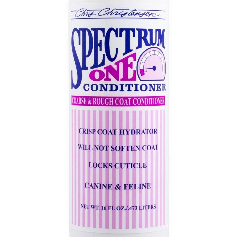 Chris Christensen Spectrum One Dog Conditioner, Coarse and Rough Coat, Groom Like a Professional, Repairs and Protects, Maintains Inner Cortex Hydration, Made in The USA, 16 oz - Image 3