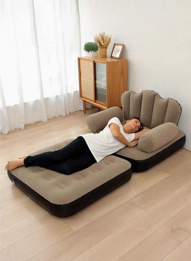 WALALLA Foldable Portable Extra Large 5 in 1 Inflatable Sofa, Lazy Sofa, Inflatable Bed,Lounge Chair, Multifunctional Couch with L-shaped Armrest for Indoor, Outdoor,Water Proof Couch for Hiking - Image 5