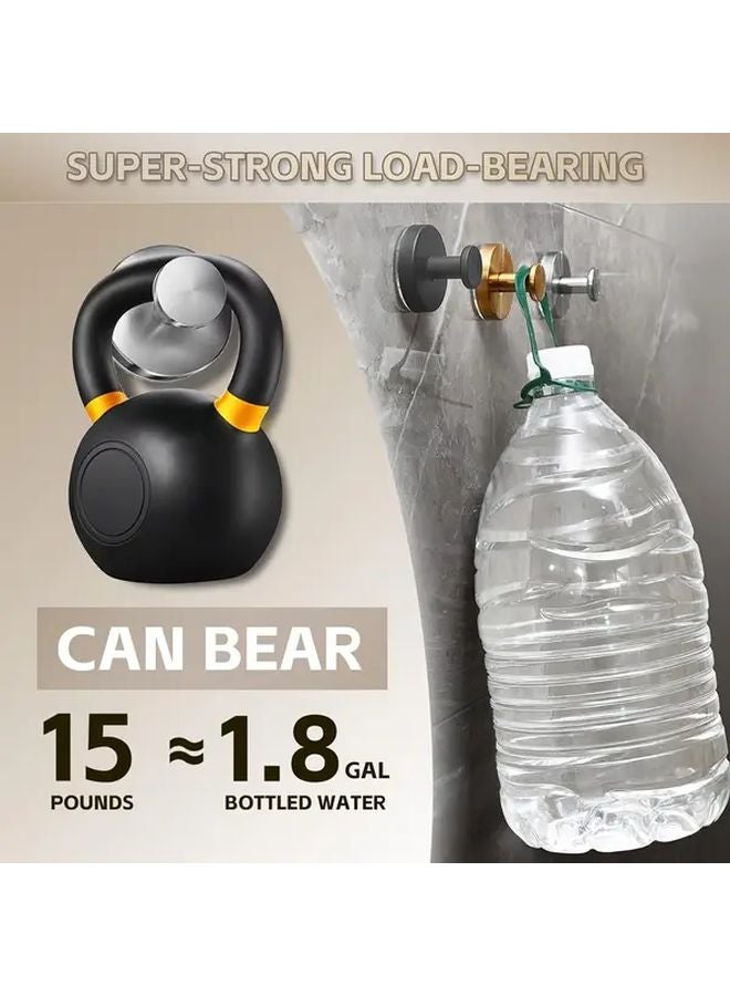 2pcs Stainless Steel Hooks Strong Suction For Bathroom Kitchen 14 99 Lbs Load - Image 3