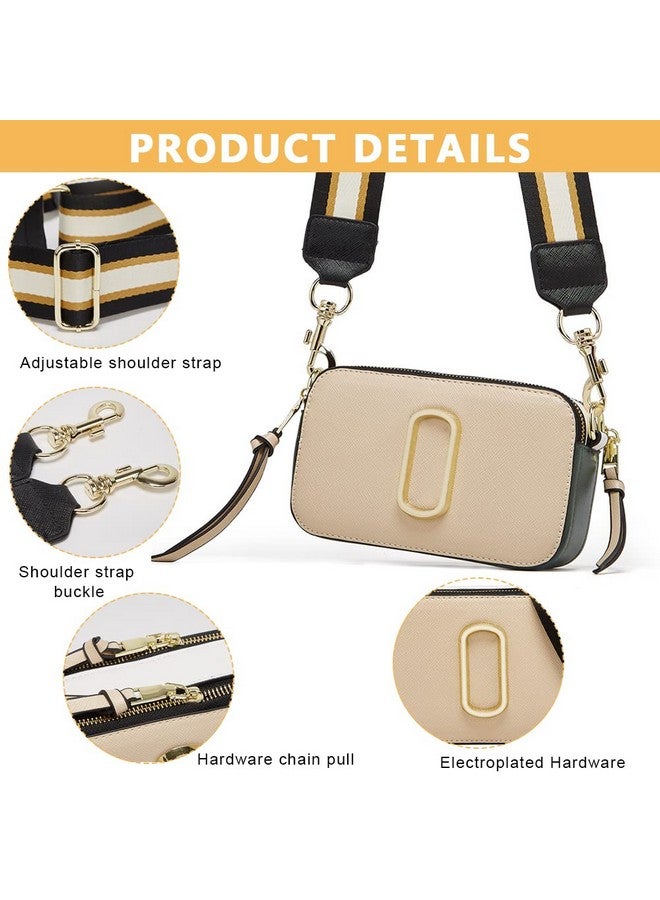 PALAY PALAY® Crossbody Bag for Women Small Square PU Bag for Women Hand Bag Clutch Bag Sling Bag with Detachable Wide Shoulder Belt Pure Color Shoulder Bag for Daily, Beige - Image 3