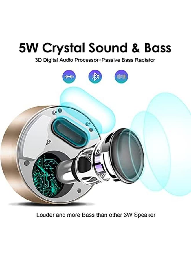 SYOSI Gold Smart Touch Wireless Speaker Small Bluetooth Speaker With Portable Waterproof Case High Def Sound Fast Recharge - Image 3