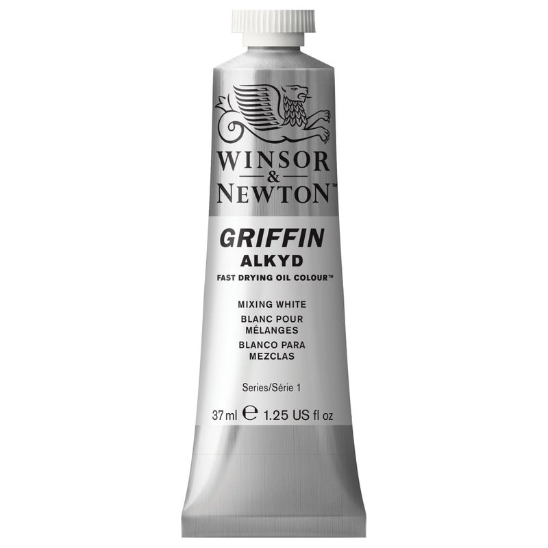 Winsor Newton Winsor & Newton Griffin Alkyd Fast Drying Oil Paint, 37ml (1.25-oz) tube, Mixing White - Image 1