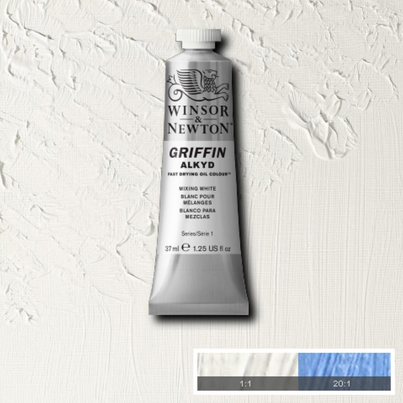 Winsor Newton Winsor & Newton Griffin Alkyd Fast Drying Oil Paint, 37ml (1.25-oz) tube, Mixing White - Image 4