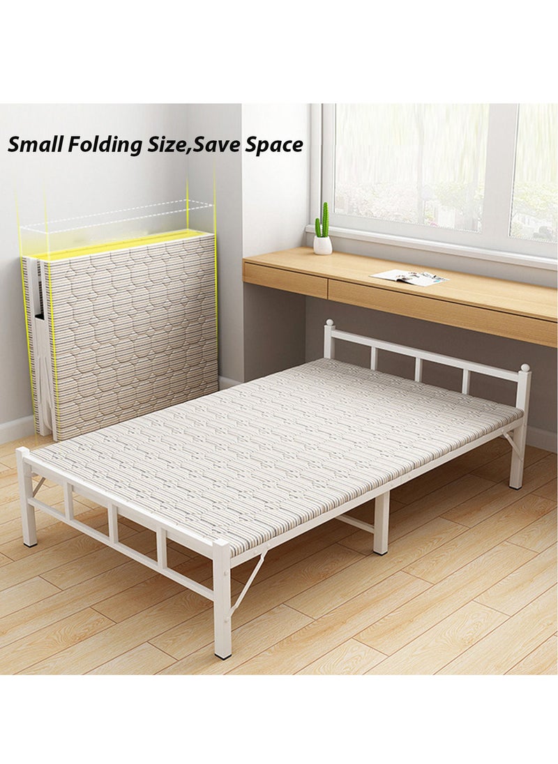 Folding Bed with Mattress Portable Foldable Bed for Spare Bedroom Office Outdoor No Assembly Required Bed 188 * 90 * 45cm White - pzsku/Z0924EC1024F6E2F7C42AZ/45/_/1692861061/f2cfceae-382b-4f5b-a3c6-cb7ced14ac16