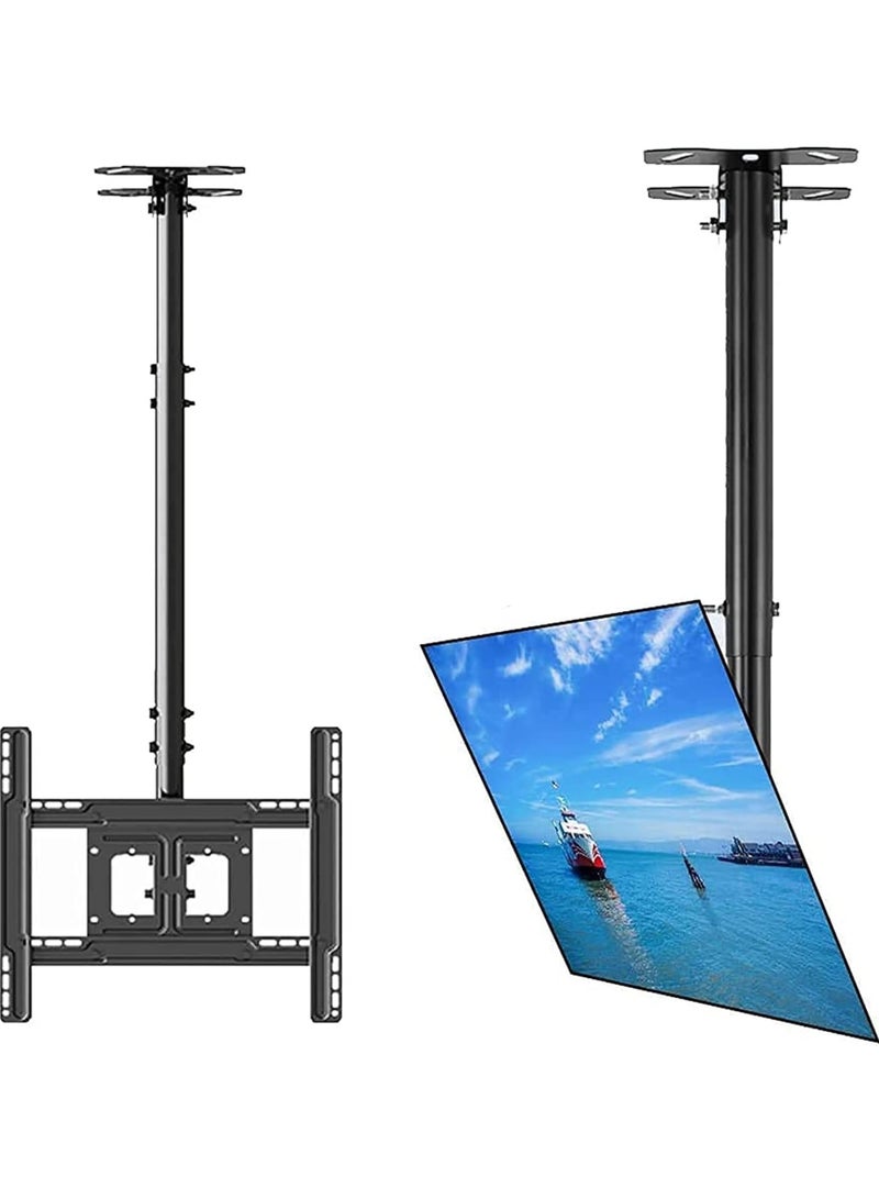 حامل تلفزيون LED عالي التحمل قابل للتعديل في السقف يناسب أجهزة تلفزيون LCD LED 4K مقاس 32-75 بوصة، شاشة مسطحة، ارتفاع قابل للتعديل، إمالة وتدوير (سقف تلفزيون AVT-560) - Image 1