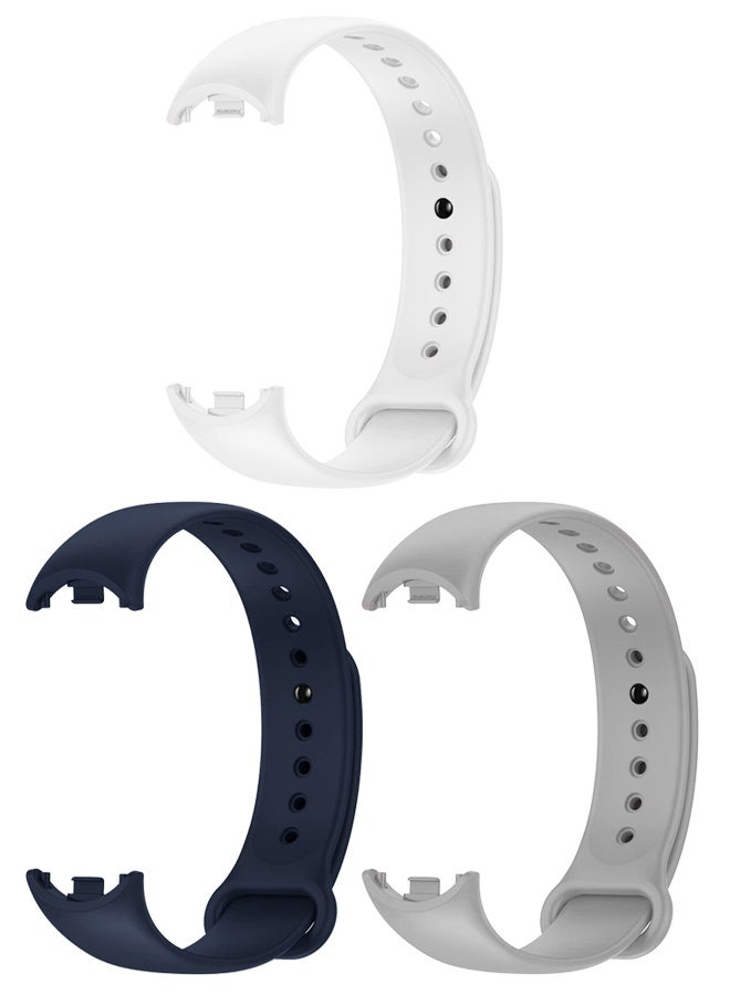 CATANES 3 Pack For Xiaomi Smart Band 8/9 Watch Bands Adjustable Comfortable Sport Replacement Strap for Xiaomi Mi Band 8/9 Wristband Bracelet Band for Women Men Multicolour 