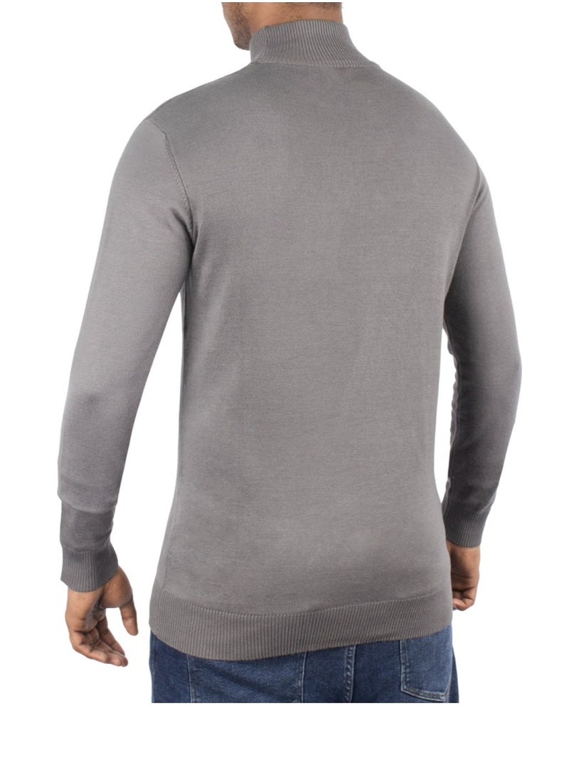 Plain High Neck Sweater for Men