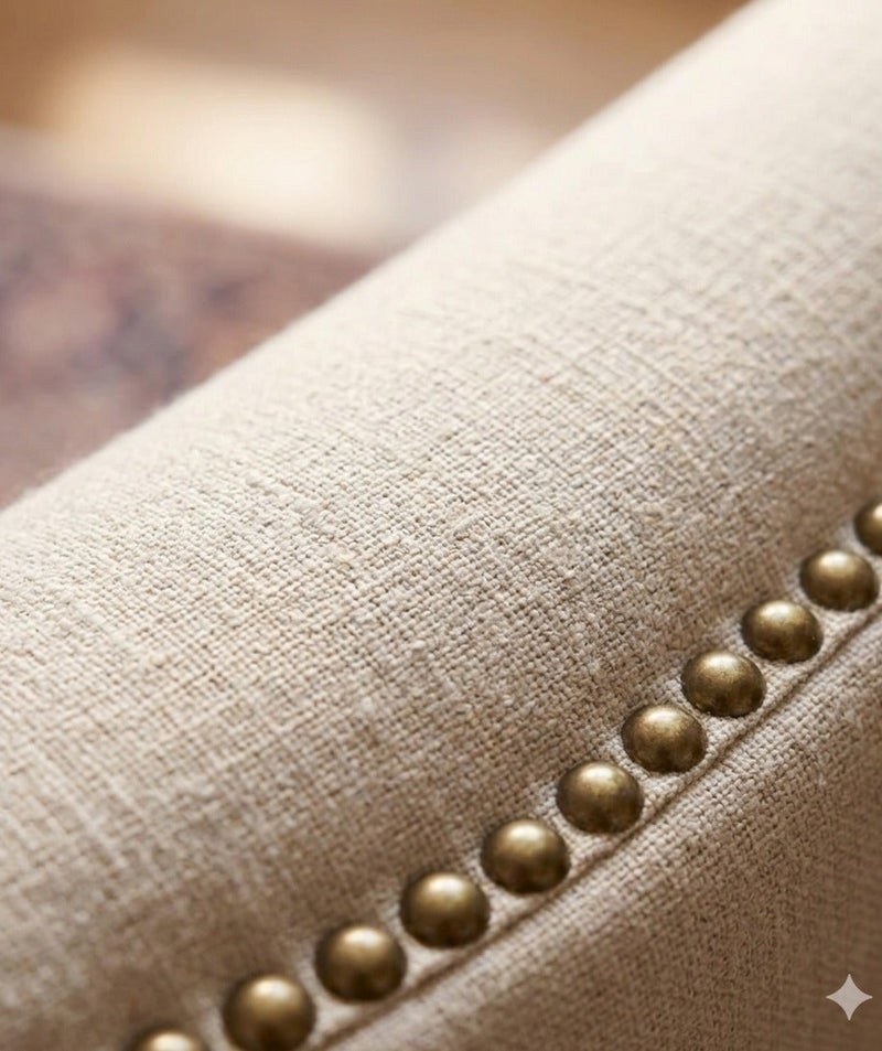 House One Side Chair|MDF swedish wood and Linen -  Beige - Image 5