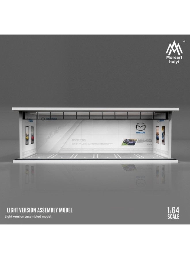 Loquat 164 Scale Underground Parking Garage Car Modification Rv Position Vehicle Model Dustproof Box Led Light Assembly-Color:Mazda Lighting Edition Assembled Scene - Image 1