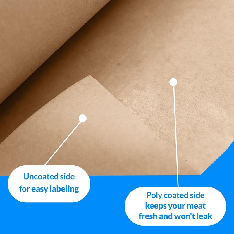 Reli. . Brown Freezer Paper Roll | 18 Inch x 350 Feet - Bulk | Made in USA | Natural Freezer Paper Roll for Meat | Food Grade, Poly-Coated for Wrapping/Freezing Meat (Brown) - Image 5