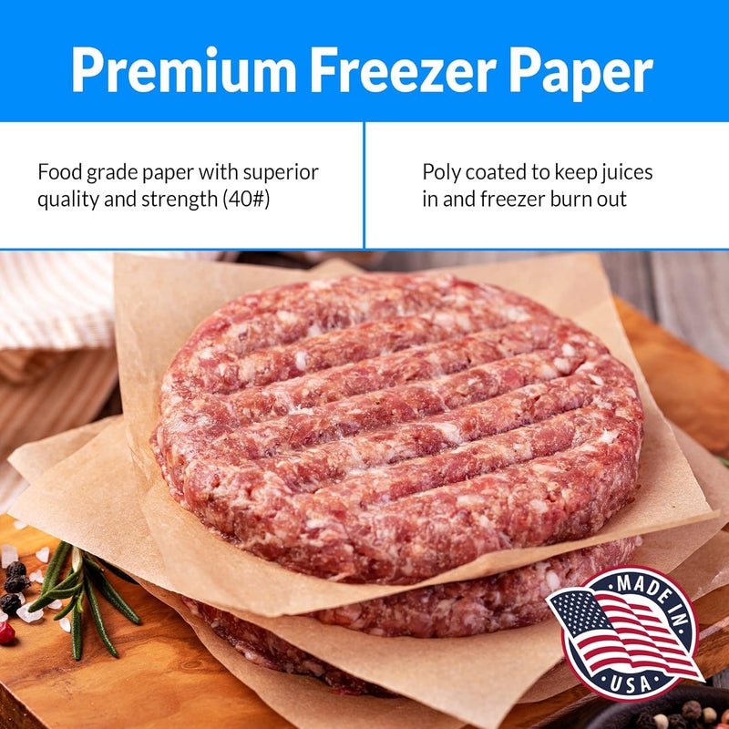 Reli. . Brown Freezer Paper Roll | 18 Inch x 350 Feet - Bulk | Made in USA | Natural Freezer Paper Roll for Meat | Food Grade, Poly-Coated for Wrapping/Freezing Meat (Brown) - Image 2
