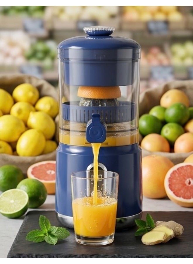 Portable Electric Citrus Juicer – USB-C Rechargeable Wireless Orange Squeezer, Hands-Free One-Touch Operation, Compact Fruit Juicer Machine for Lemon, Lime, Grapefruit & Pomegranate – Navy Blue - Image 1