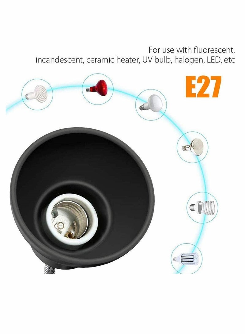 ضوء حوض السمك، مصباح تسخين للسلحفاة 25W، ضوء حرارة للحيوانات الأليفة من الزواحف، ضوء تسخين قابل للتعديل بزاوية 360°، جهاز تسخين للحيوانات الأليفة E27 مع مشبك للزواحف، البرمائيات، السحالي، السلاحف، والثعابين - Image 4