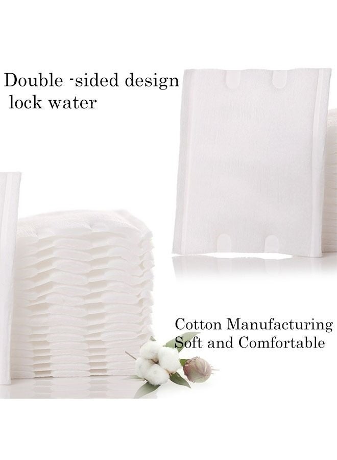 200 قطعة من وسادات قطنية لتنظيف الوجه مضادة للحساسية، وسادات قطنية نقية سميكة لمستحضرات التجميل للوجه والشفاه والعين ومزيل مكياج التنظيف اليومي للعناية بالبشرة - Image 2